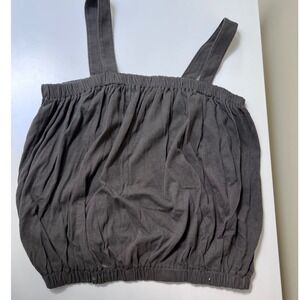 Melrose and Market Girls Gray Bubble‎ Hem Tank Top Cotton Size XL 14/16